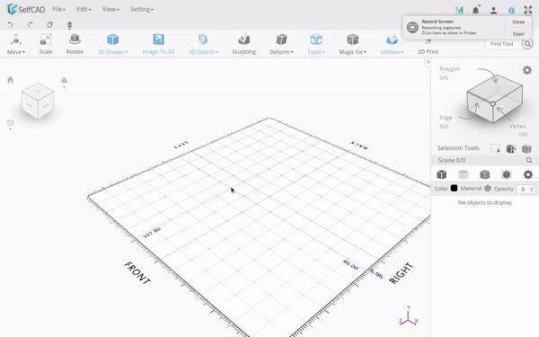 3D models in SelfCAD