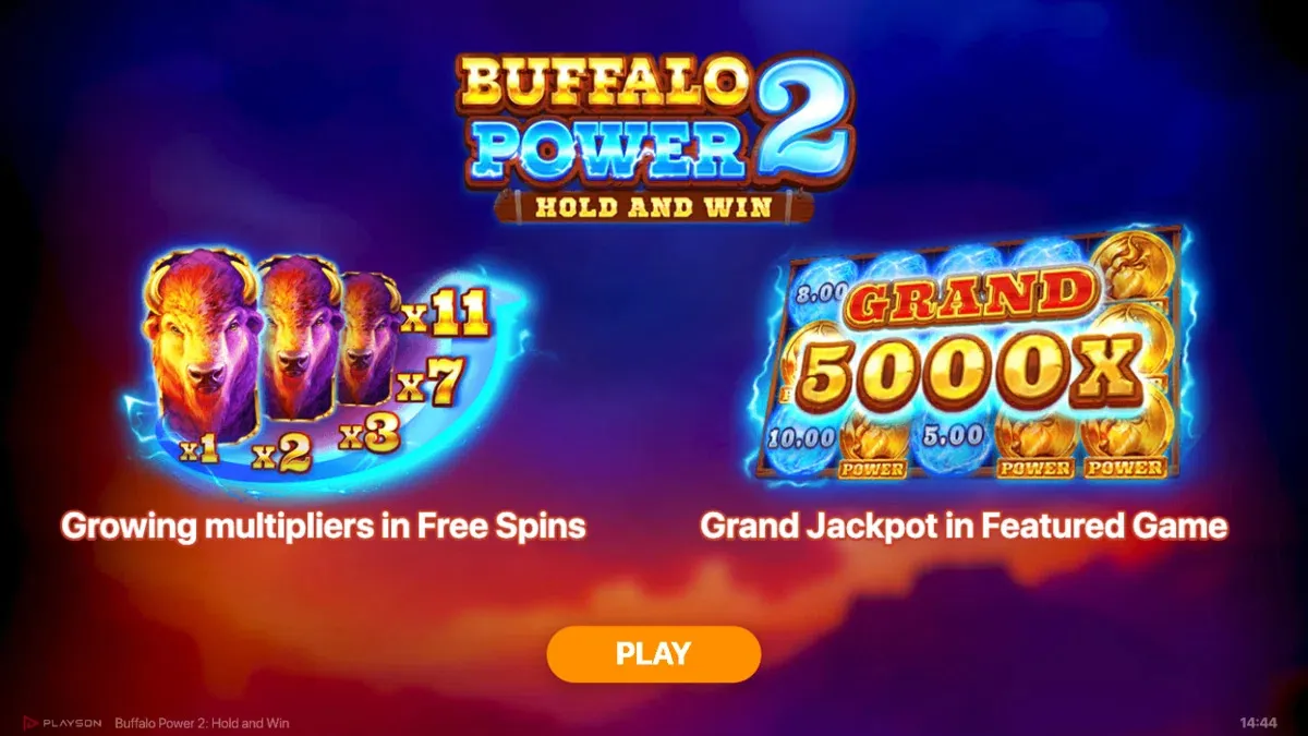 Bonus features on Buffalo Power 2 Hold and Win online social casino game at SpinBlitz