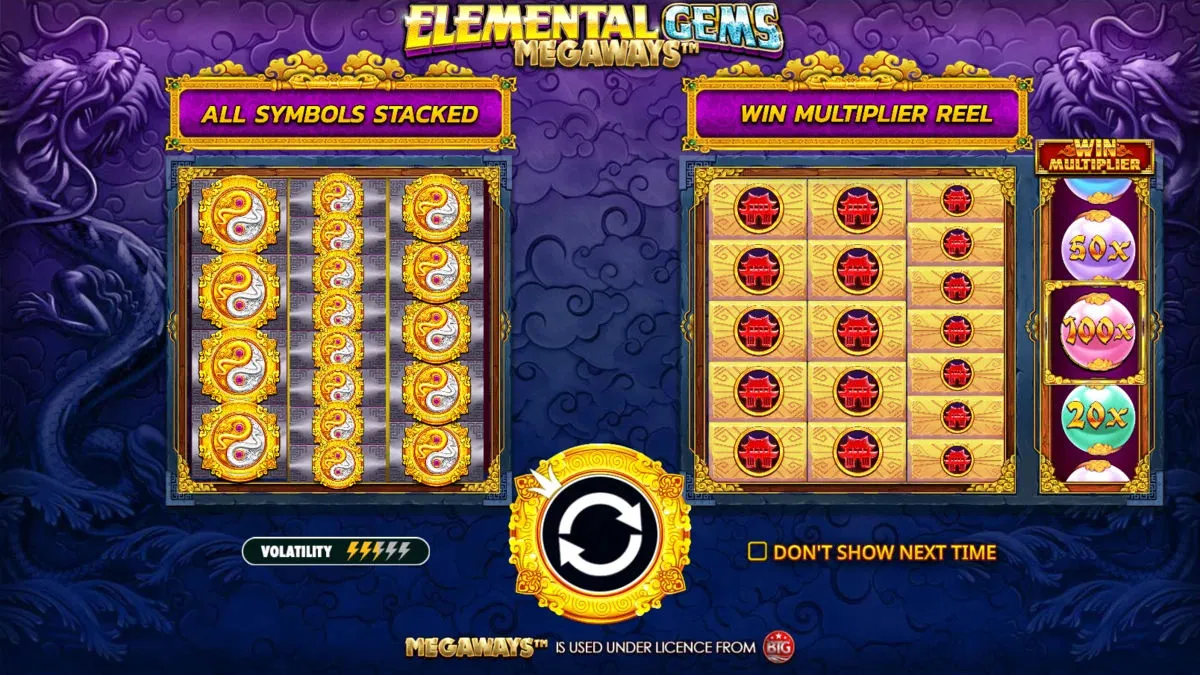 Ways to win on online slot machine Elemental Gems on SpinBlitz free spins casino