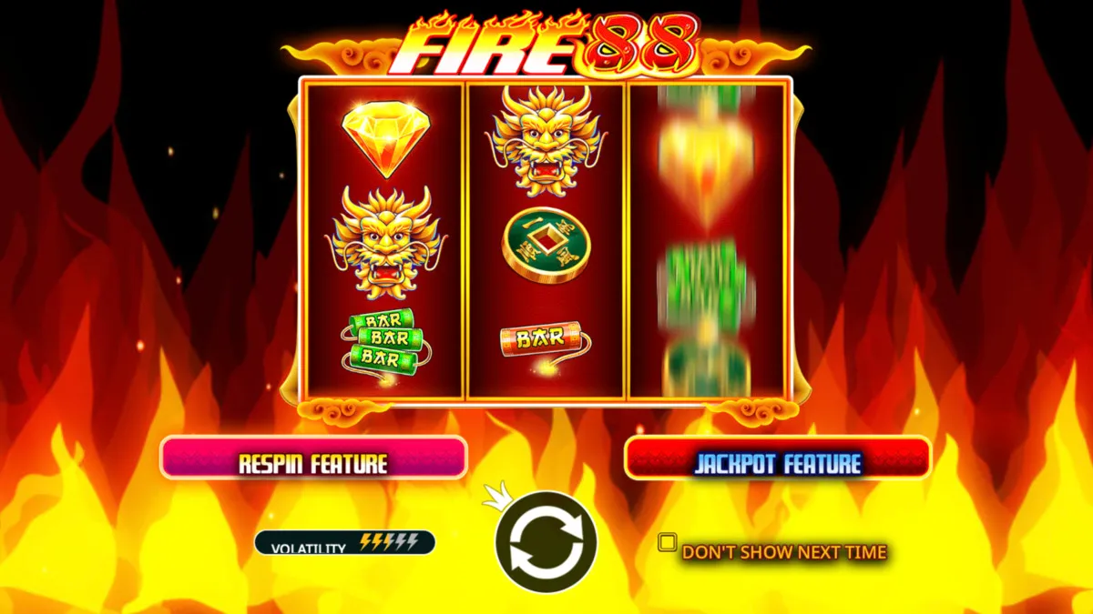 Bonus features available on Fire 88 slot game at SpinBlitz