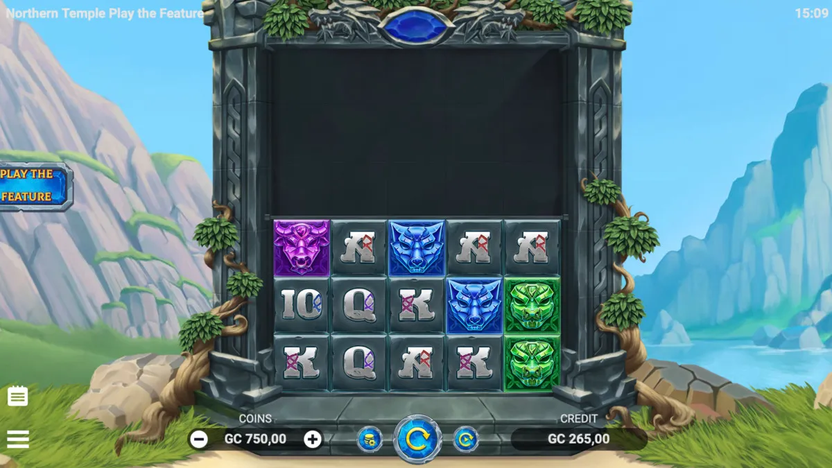 Game play on Northern Temple Online Slot at SpinBlitz, the free spins social casino