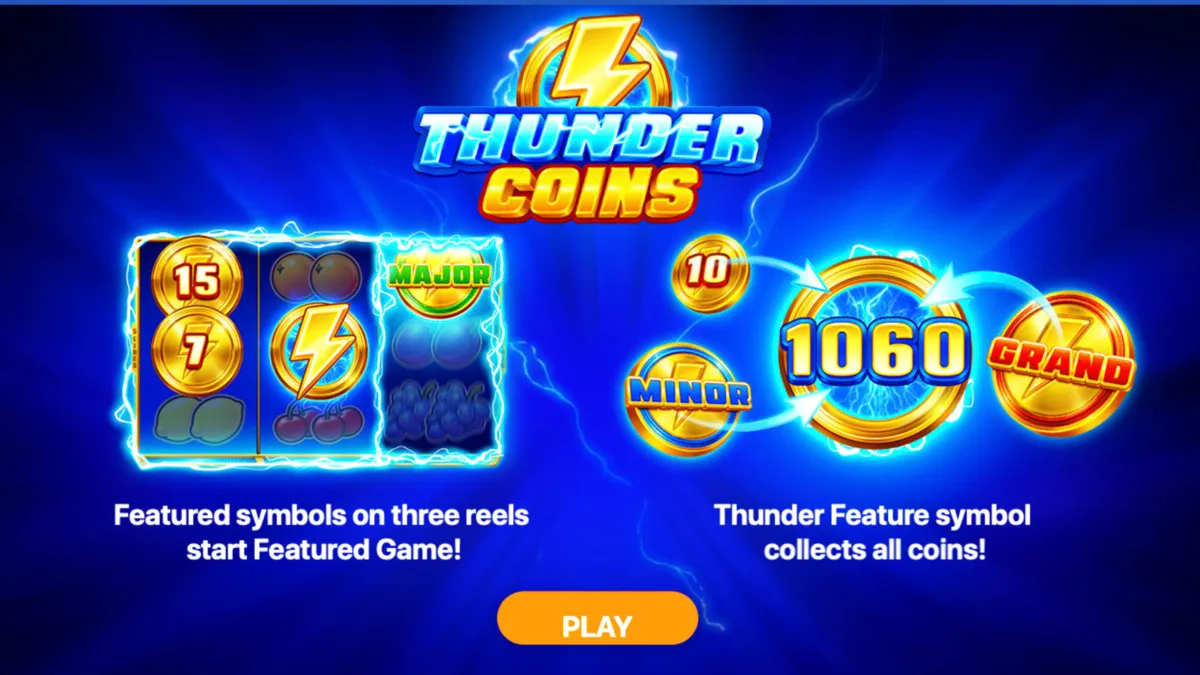 Bonus features on Thunder Coins Hold and Win slot game