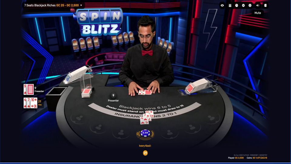 7 Seats Blackjack Riches