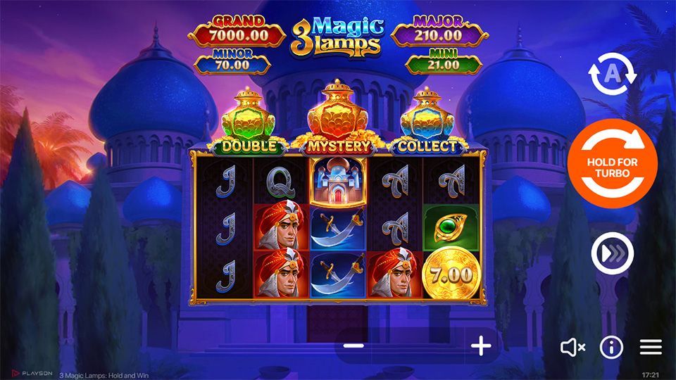 3 Magic Lamps: Hold and Win
