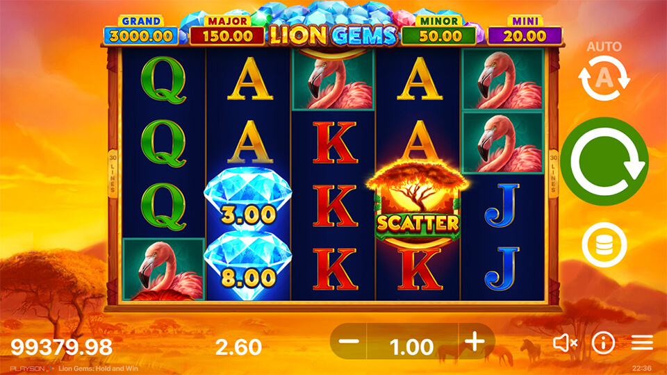 Lion Gems: Hold & Win