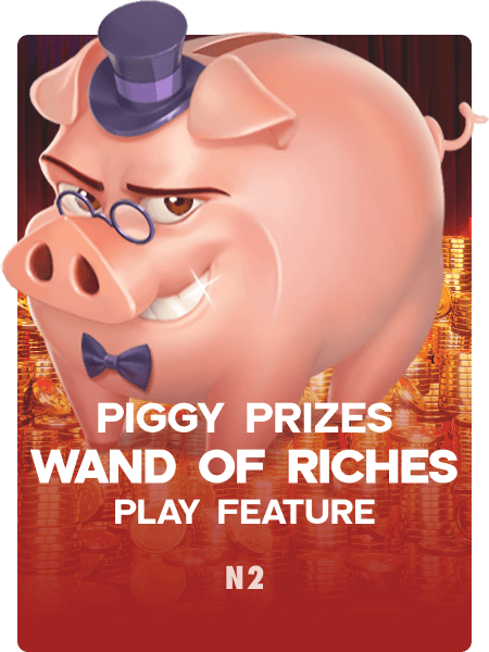 Piggy Prizes Wand of Riches Play Feature