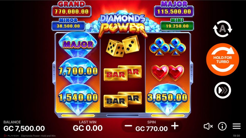 Diamonds Power: Hold and Win