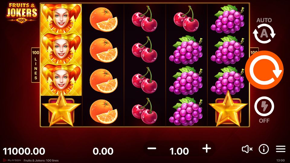 Fruits & Jokers: 100 lines