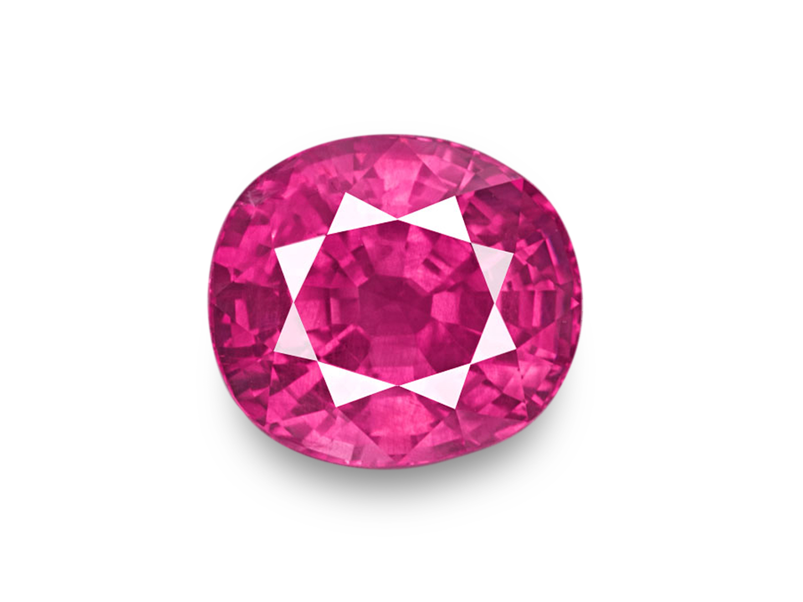 GRS Certified BURMA Ruby 3.94 Ct. Natural Unheated OVAL Pinkish