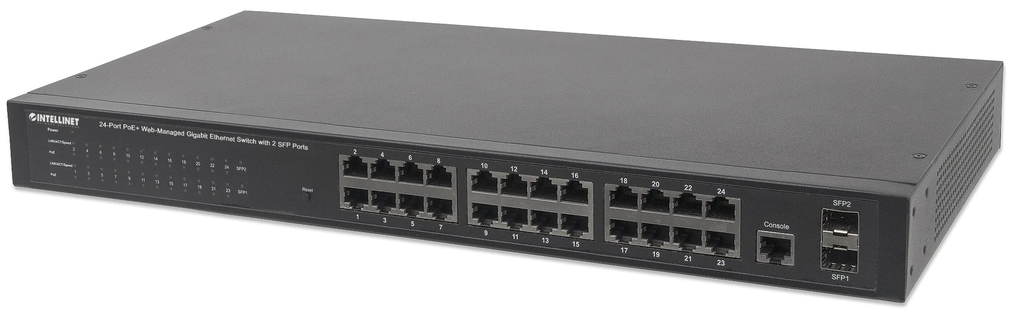 Intellinet Industrial 4-Port GbE PoE++ Switch w/ 2 SFP Ports (508995)