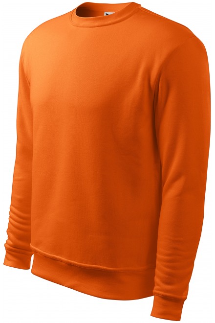 Férfi / gyermek pulóver fej fölött, kapucni nélkül, narancssárga