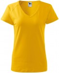 Kúpos női póló raglán ujjú, sárga