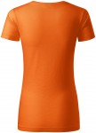 Női póló, texturált organikus pamut, narancssárga