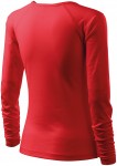 Női testhezálló póló, V-alakú nyakkivágással, piros