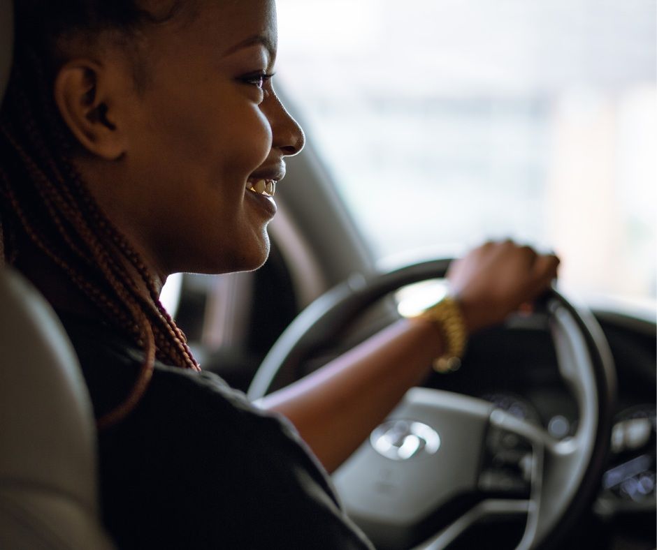 Conductrice heureuse