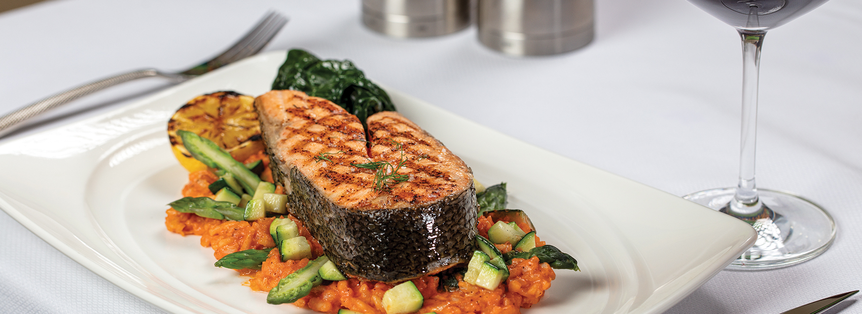 Grilled Atlantic Salmon at Flagler Steakhouse at The Breakers