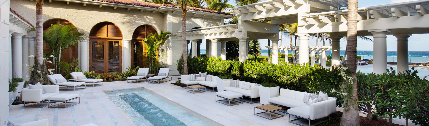 Private courtyard at The Spa at The Breakers