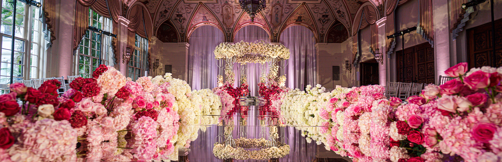 Wedding ceremony in the Mediterranean Ballroom at The Breakers Palm Beach