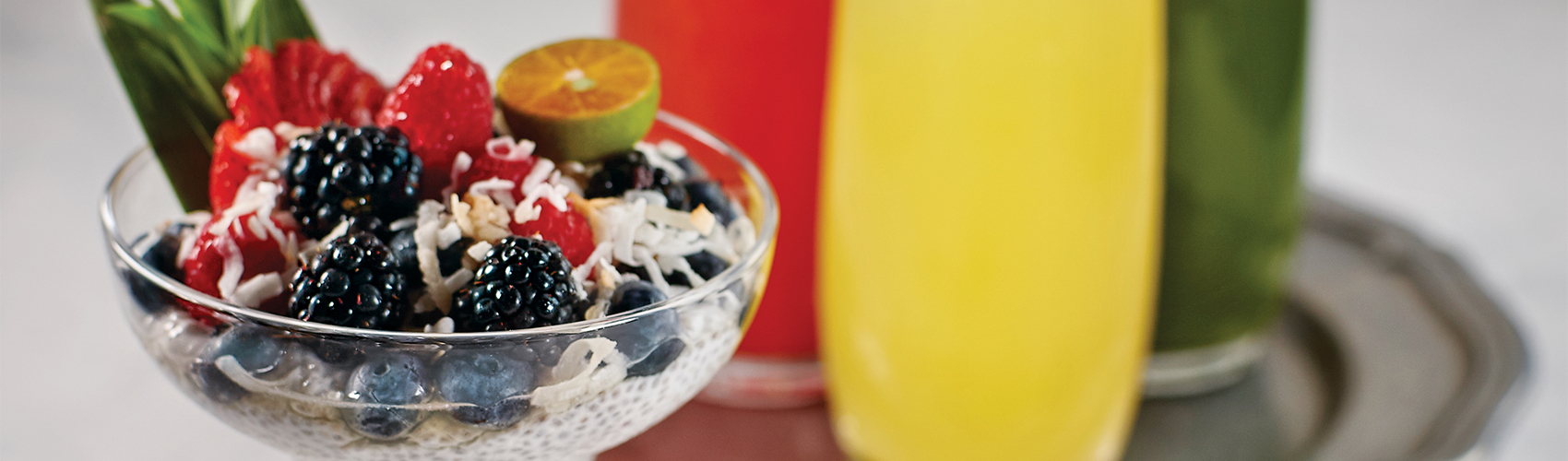 Chia Seed Pudding and Fresh Pressed Juices at The Circle at The Breakers