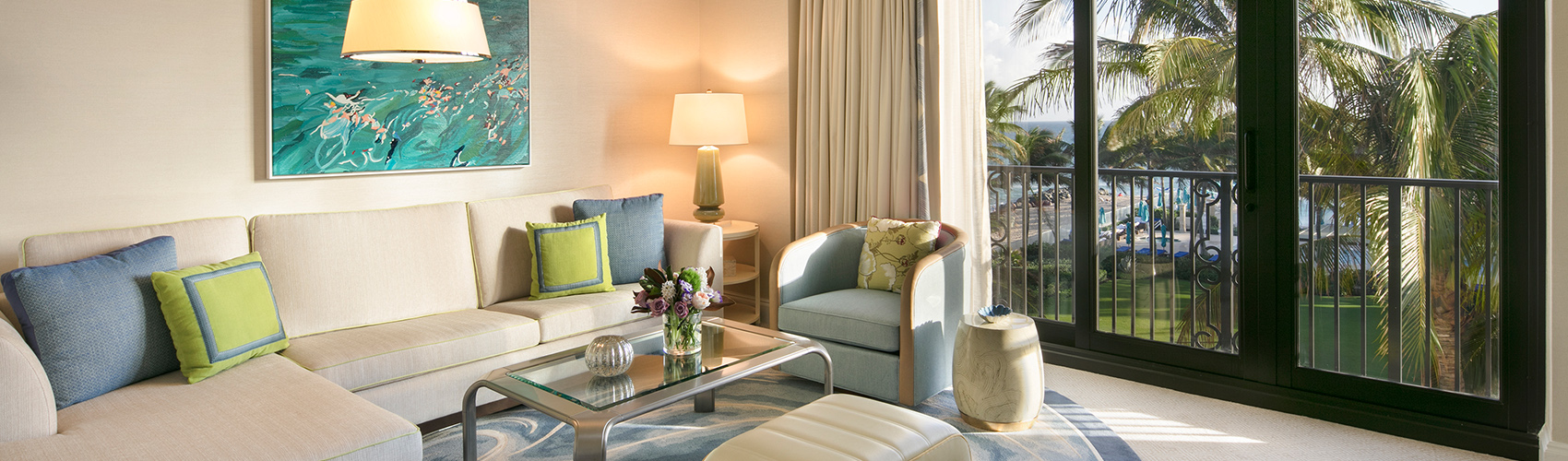 Premium Suite with Partial Ocean View Living Room