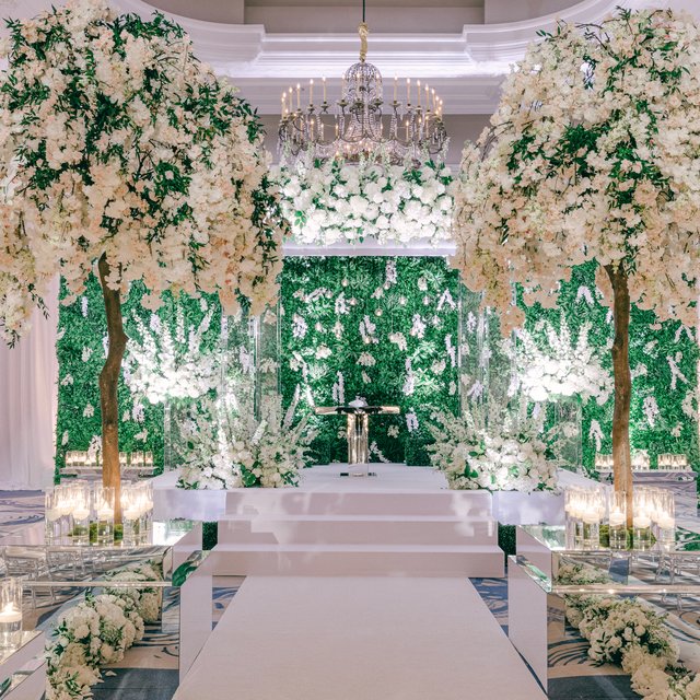 Wedding ceremony in the Ponce de Leon Ballroom at The Breakers Palm Beach