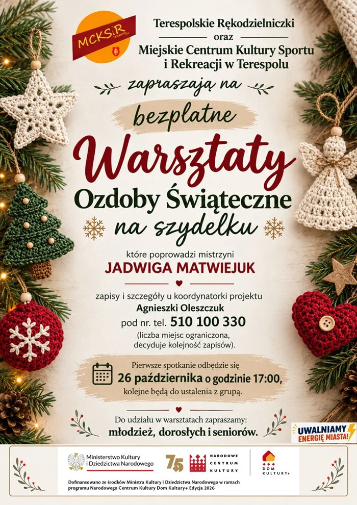 Przygotuj świąteczne ozdoby z mistrzynią szydełkowania!