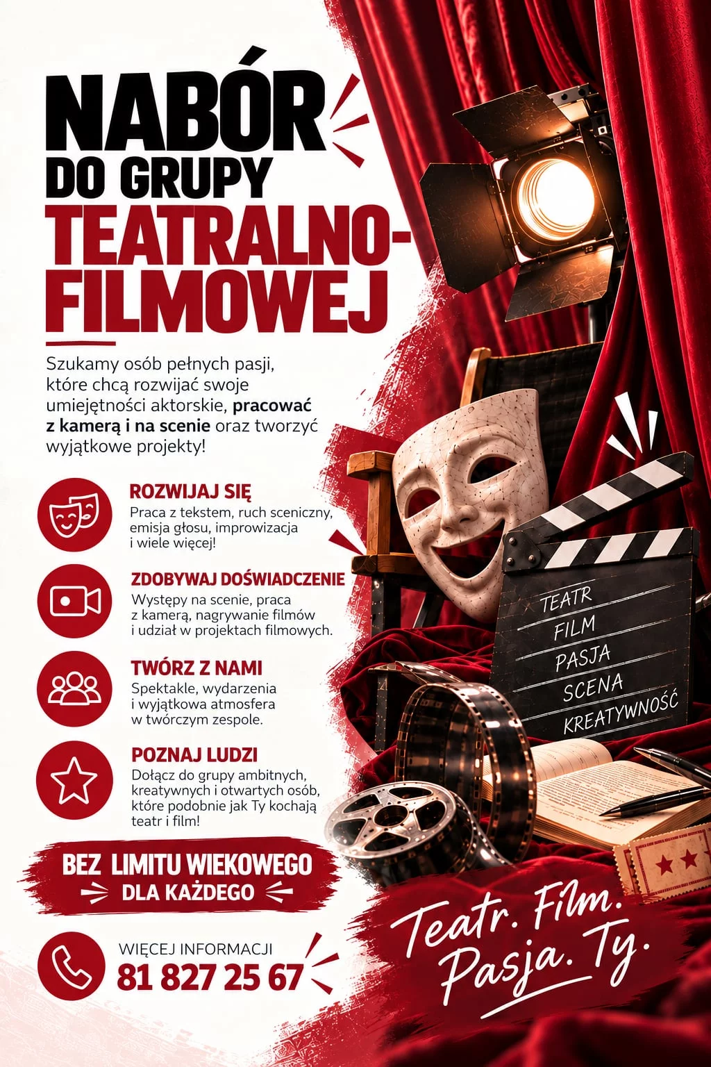 Scena albo kamera? Opolskie Centrum Kultury zaprasza do grupy teatralno-filmowej