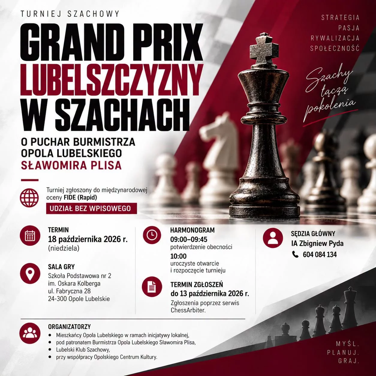Szachowe Grand Prix Lubelszczyzny w Opolu. Zagrają o puchar burmistrza