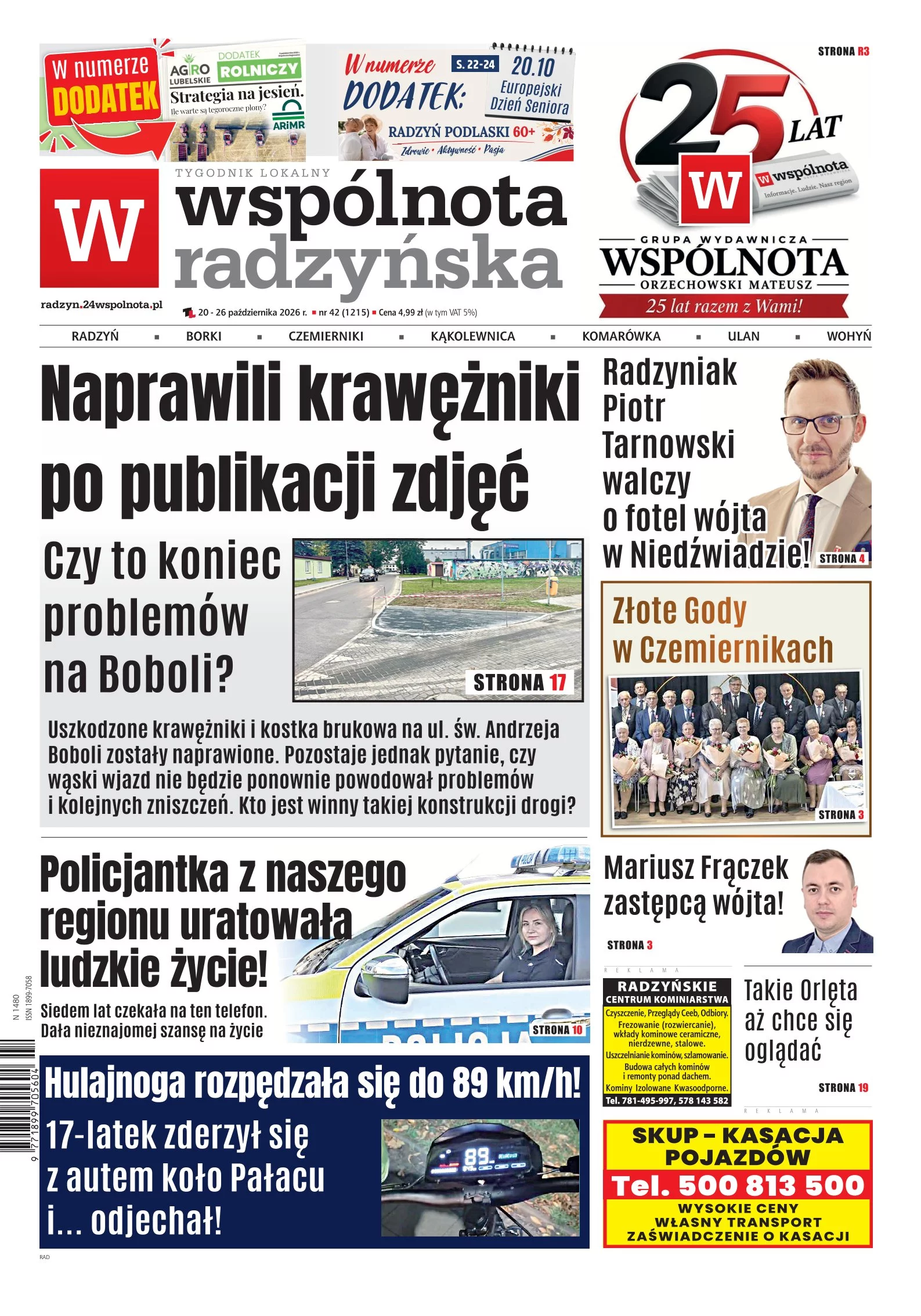 Najnowsze wydanie Wspólnoty Radzyńskiej ( 20 października 2026 )