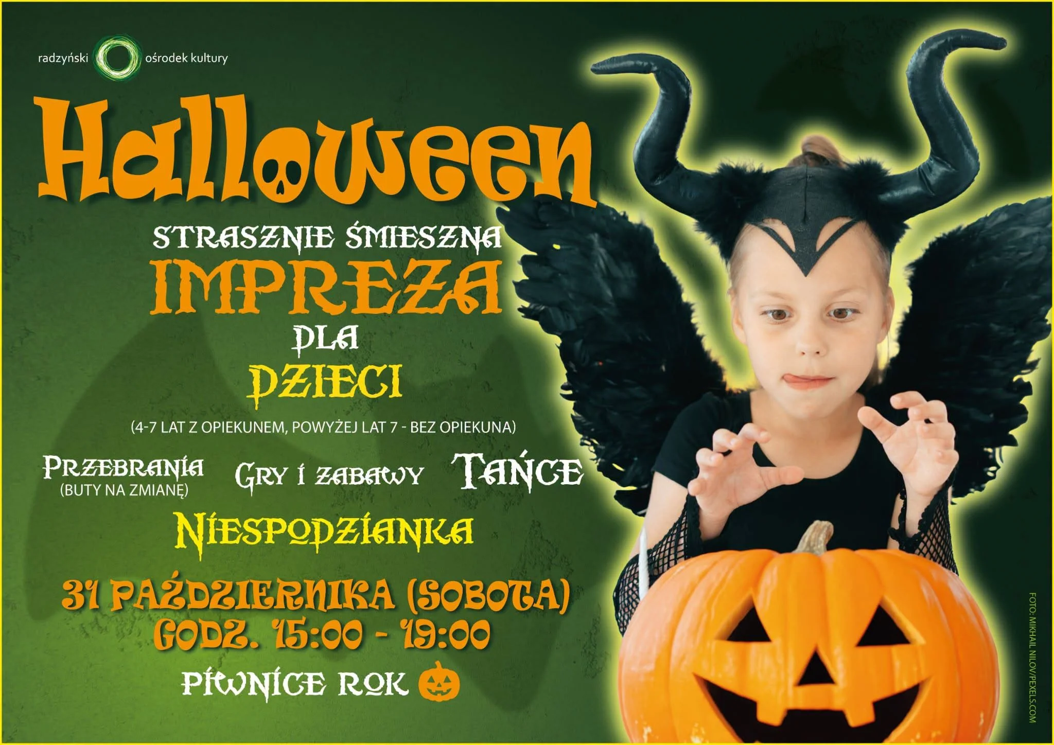 Halloween w piwnicach ROK. Radzyński Ośrodek Kultury szykuje imprezę dla dzieci