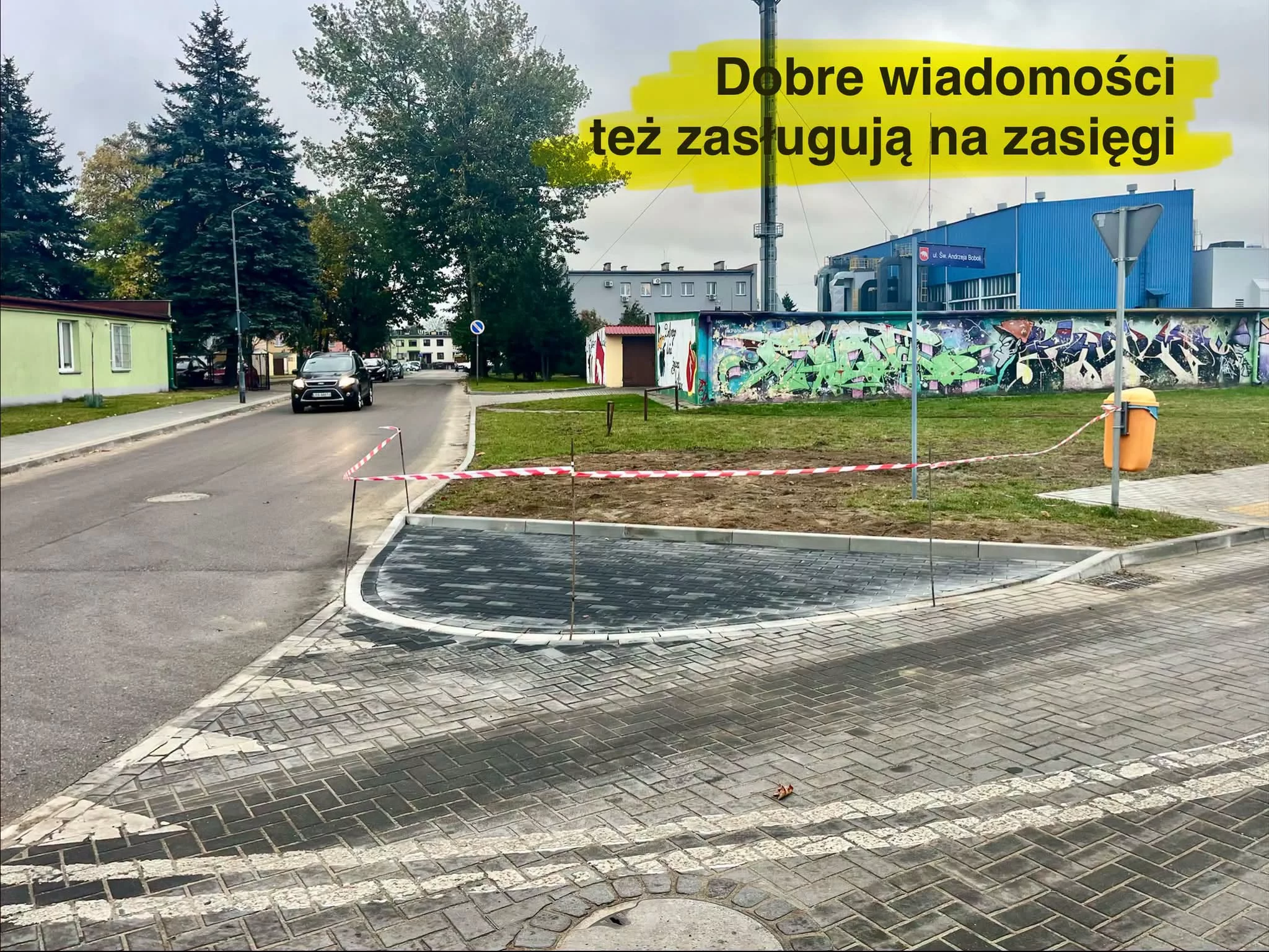 Uszkodzone krawężniki na ul. Boboli naprawione. Burmistrz: „Tak jak planowaliśmy”