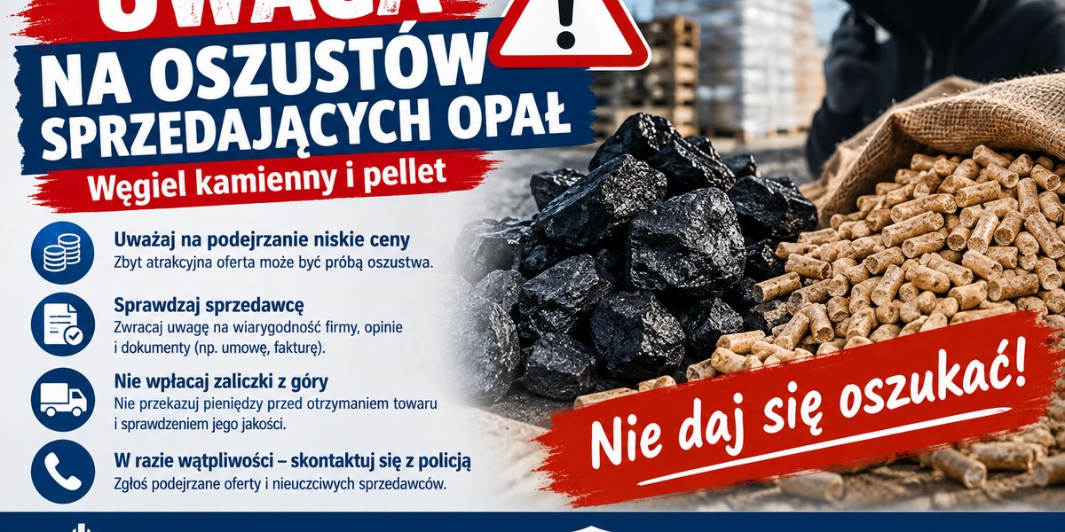 Pow. parczewski: Oszustwa przy zakupie opału. Dwaj mieszkańcy stracili prawie 5 tysięcy złotych