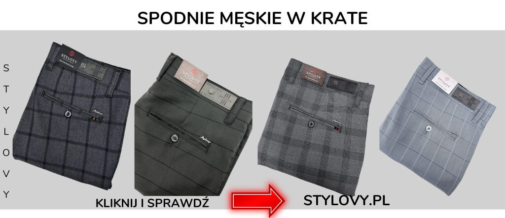 spodnie męskie w krate