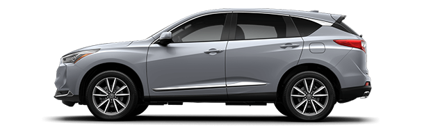 Acura RDX shown in side profile, the brand's five-passenger midsize SUV.