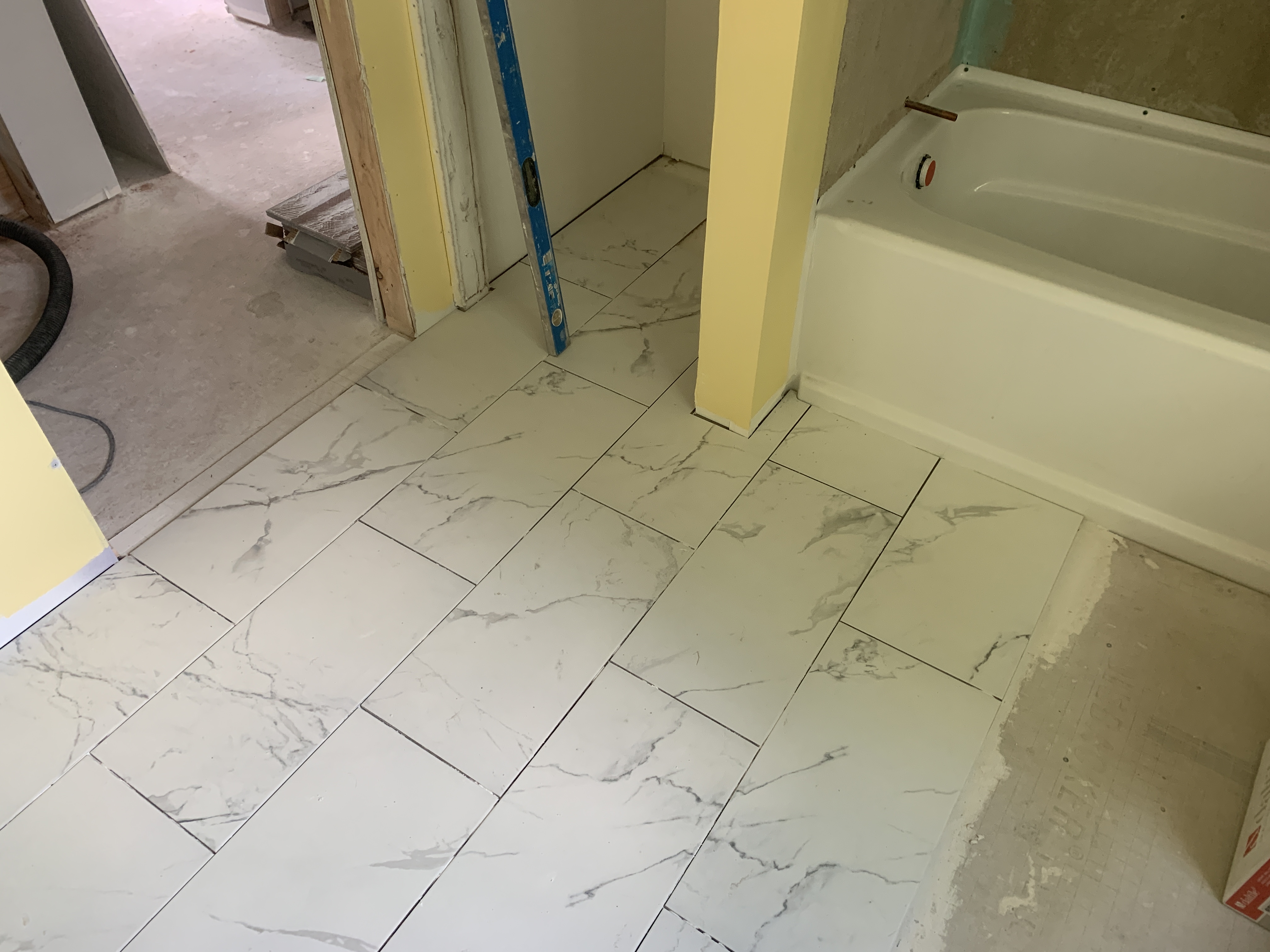 Tile floor in Bathroom