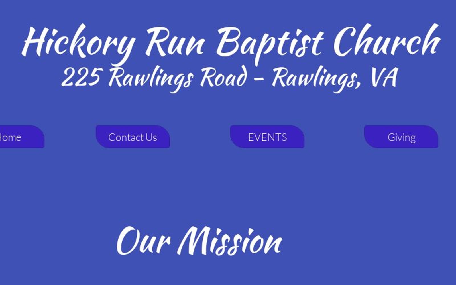 Hickory Run Baptist Church cover