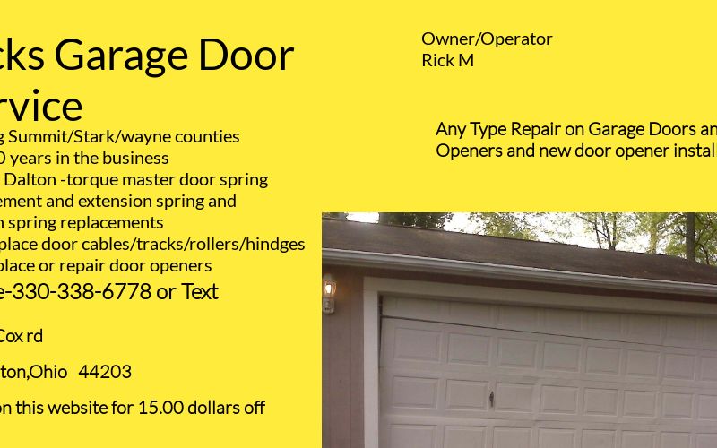 Garage door repair - 800x500