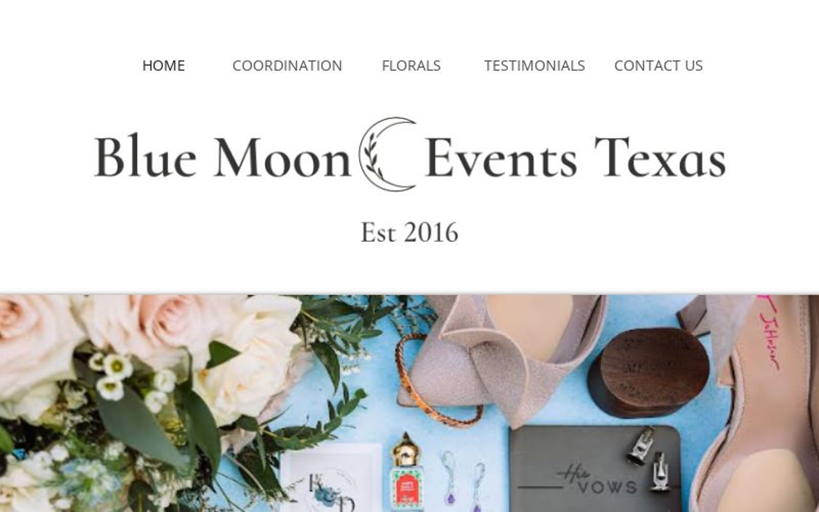 Blue Moon Events Texas website photo