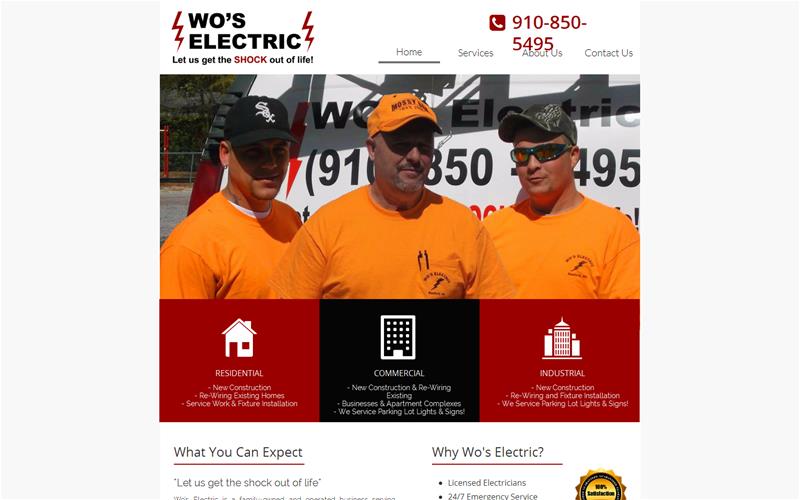 Electrical Contractor Raeford Fayetteville Laurinburg NC Wo's