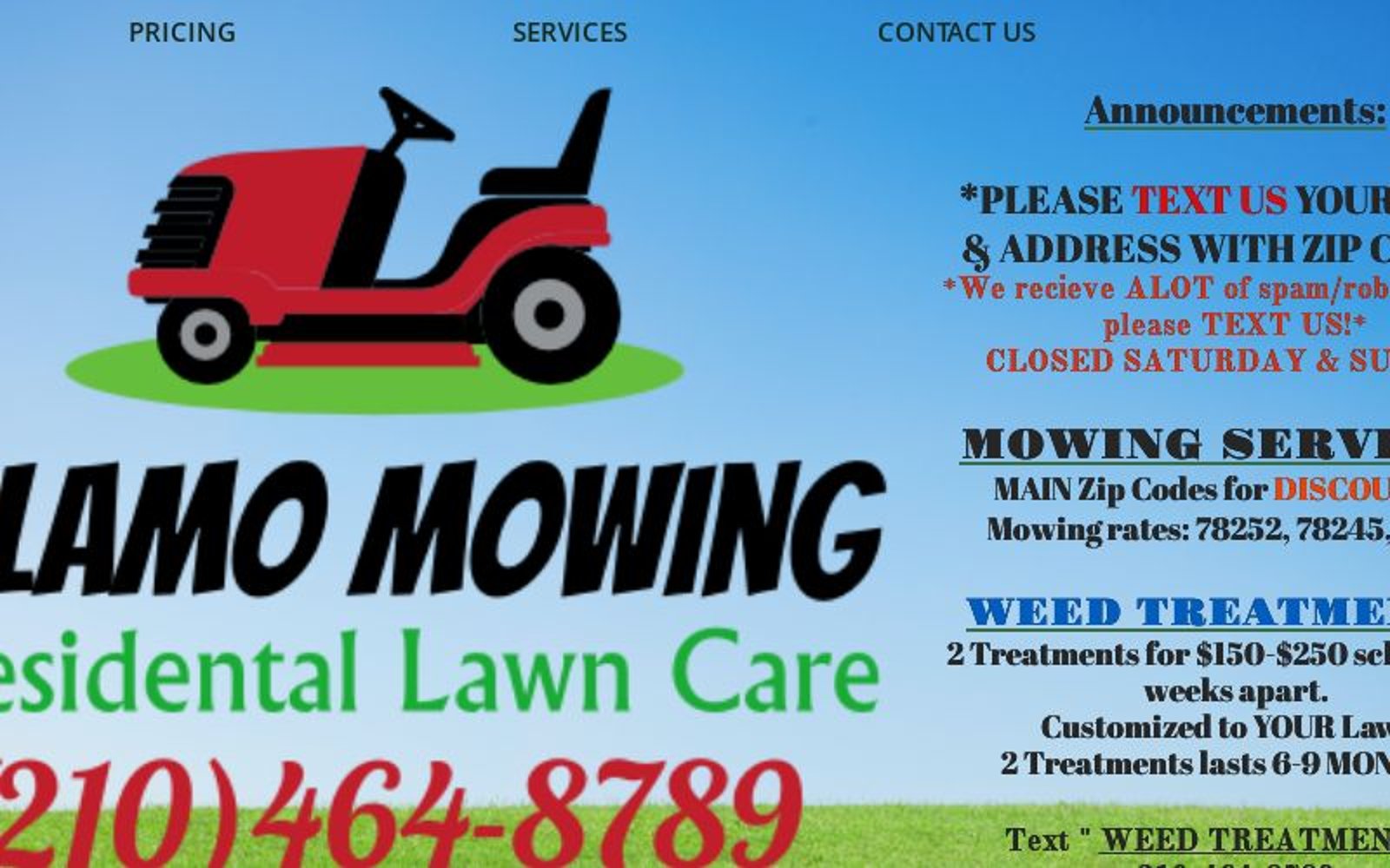 Lawn Care Pricing