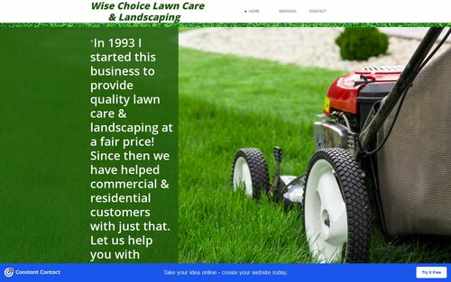 A Wise Choice Lawn Care  Landscaping