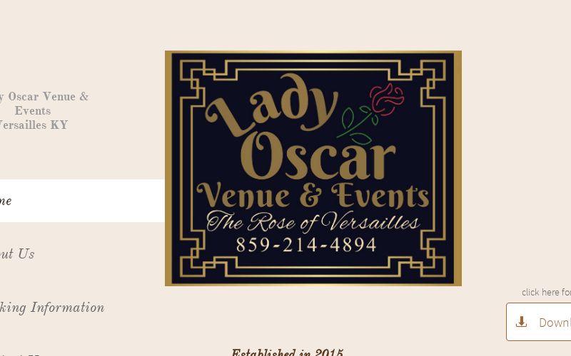 Lady Oscar Venue & Events Wedding & Event Venue Versailles, KY