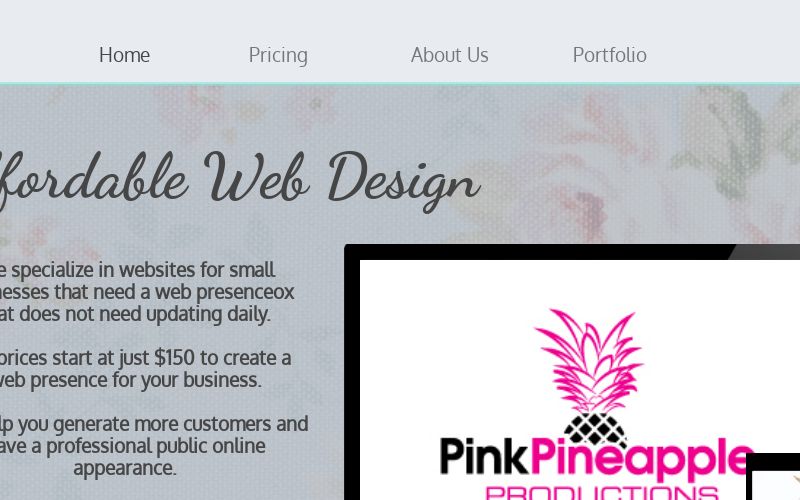 Pink Pineapple Productions Web Design