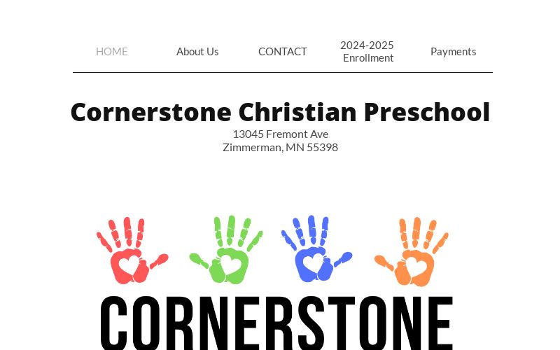 Cornerstone Christian Preschool, Zimmerman MN 55398