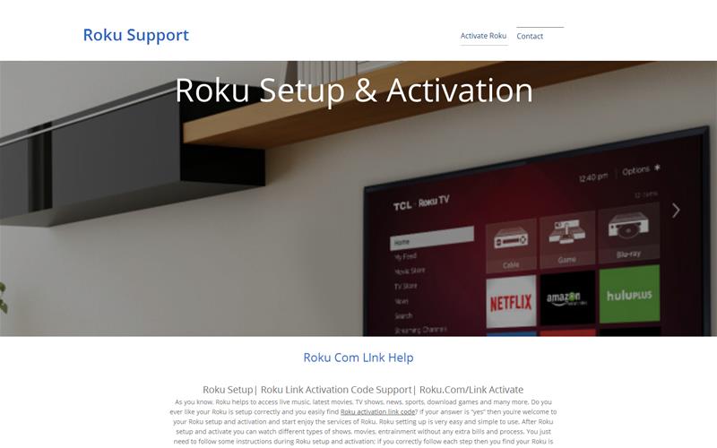 Roku Setup Roku Link Activation Code Support Activate