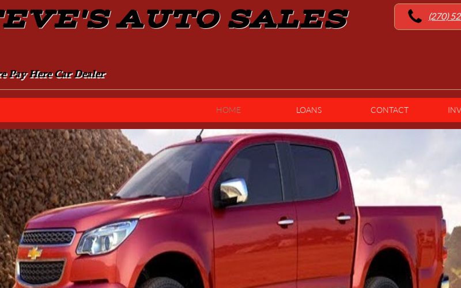 Steve's Auto Sales home page
