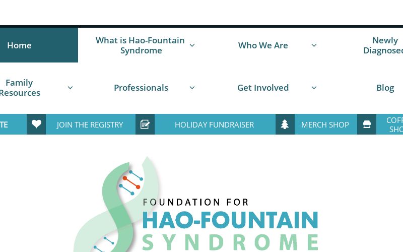 Diagnosed with a mutation of the USP7 gene or HaoFountain Syndrome