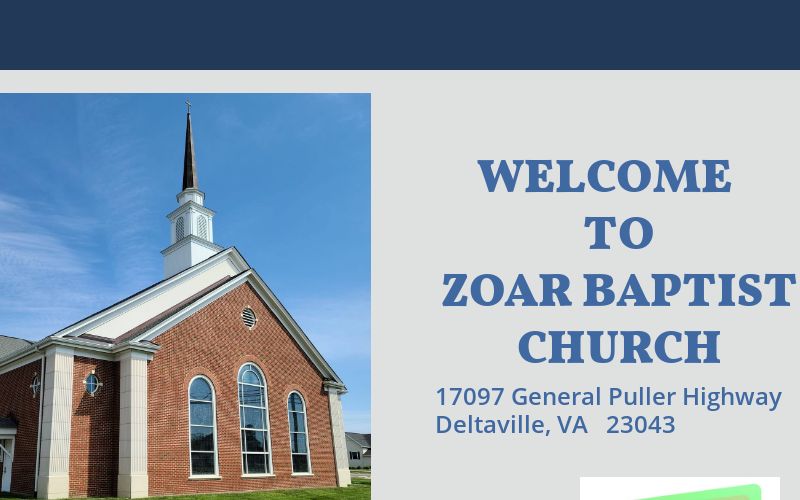 Zoar Baptist Church cover