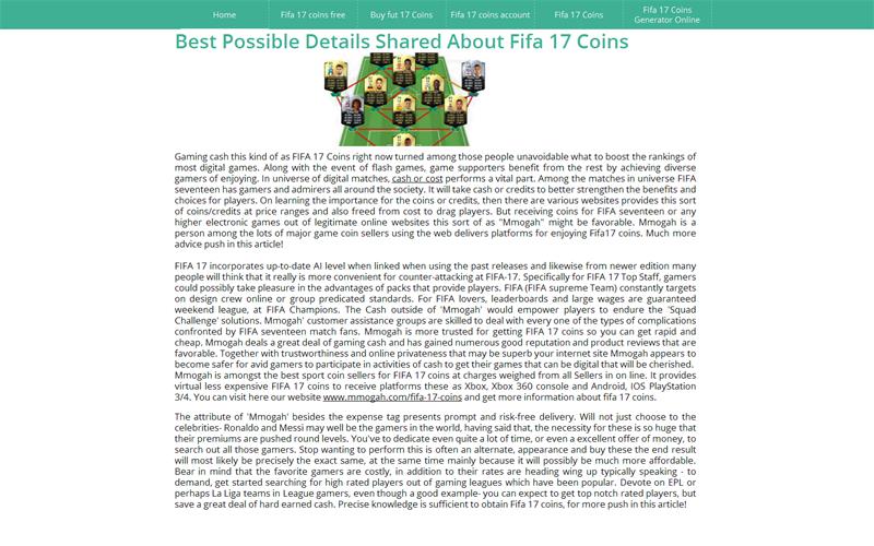 Fifa 17 Coins Generator Online
