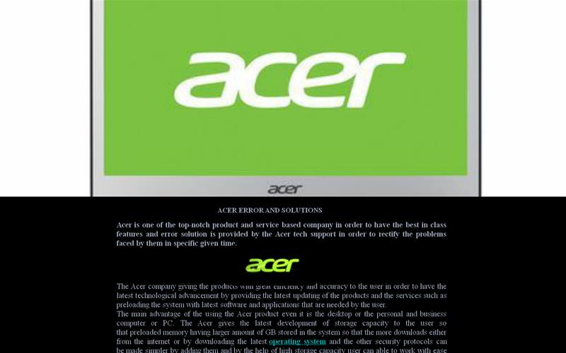 Acer Support Website , Downloading and Installing drivers for Acer ...